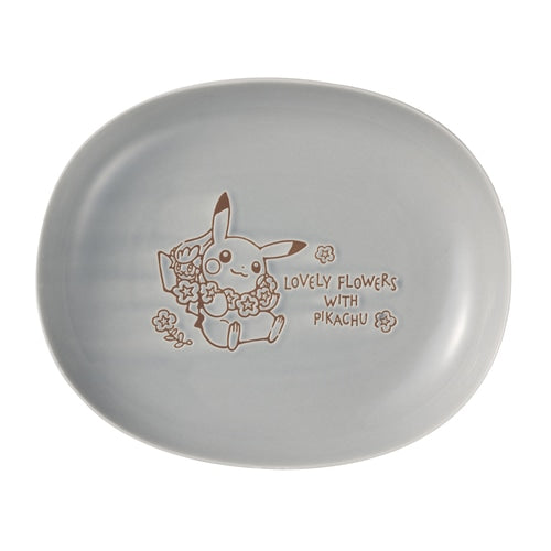 Bol Ovalado LOVELY FLOWERS CON PIKACHU Gris Azulado
