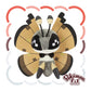 Peluche Pokémon Fit Vivillon (Patrón de Arenisca)