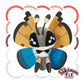 Peluche Pokémon fit Vivillon (patrón de tigre)