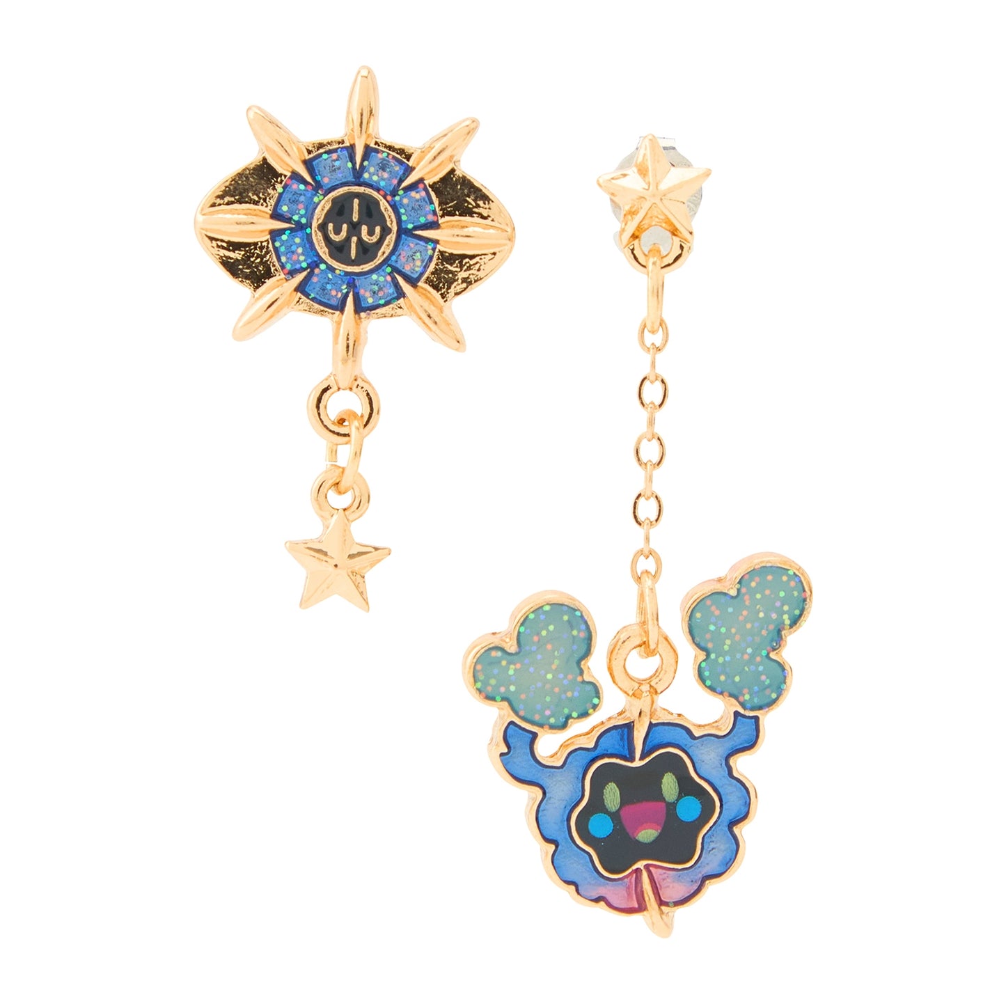 Aretes Pokémon Accesorio Cosmoem y Cosmoem. Accesorio de moda.