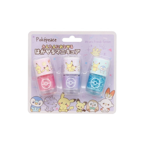 Set de 3 Esmaltes de Uñas Removibles <Pokepiece PL>
