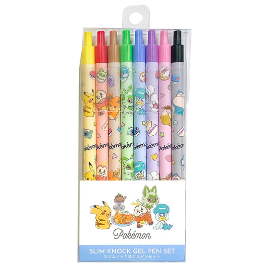 Conjunto de 8 bolígrafos gel tipo Slim Knock
Pokémon Stationery
