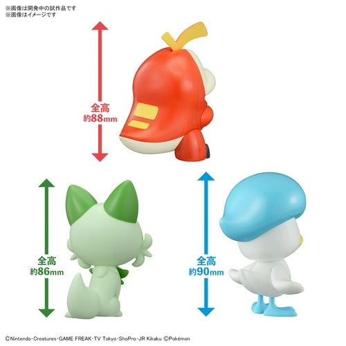 Colección pisa papeles armable de Pokémon: ¡Conjunto Quaxly,Sprigatito & Fuecoco! Figuras y modelos de plástico.
