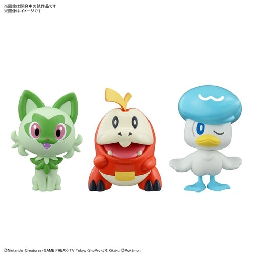 Colección pisa papeles armable de Pokémon: ¡Conjunto Quaxly,Sprigatito & Fuecoco! Figuras y modelos de plástico.