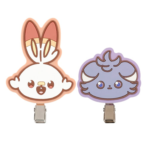 Pinza de Cabello de Caucho  Scorbunny & Espurr - Poke Pieces