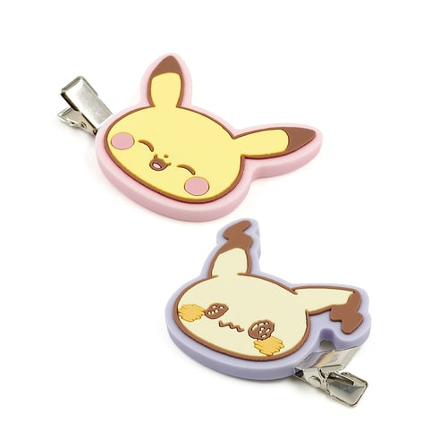 'Pinza de Cabello de Goma Pikachu & Mimikyu Piezas Pokémon'