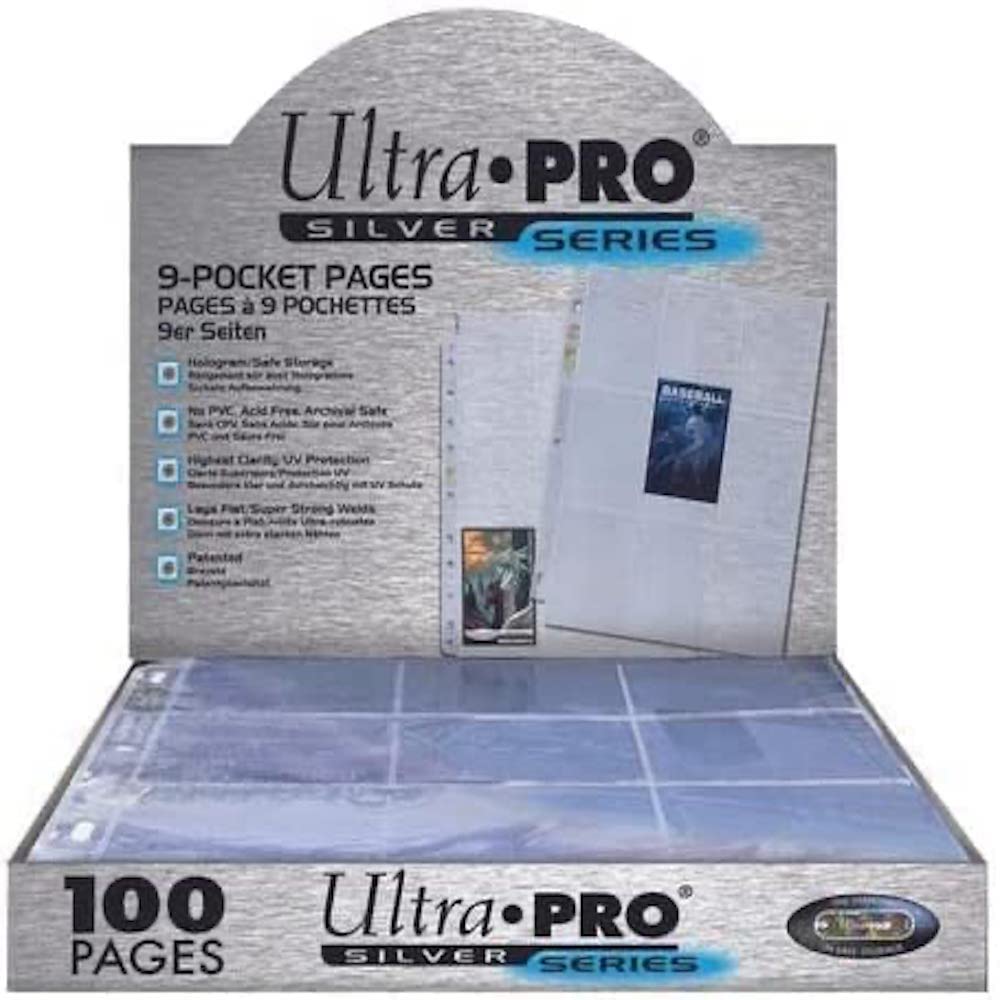 Ultra Pro 9-Pocket Silver Series Pages for Standard Size Cards +100