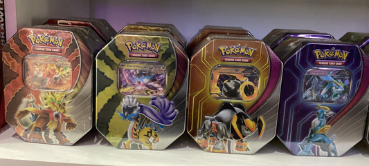 Pokemon TCG:  Spanish Paradox Destinies Tin Case
