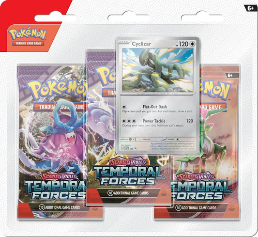 Pokemon TCG: Spanish Temporal Forces- 3-Booster Blister Case