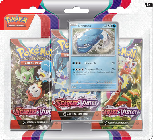 Pokemon TCG: Spanish Scarlet & Violet - 3-Booster Blister Case