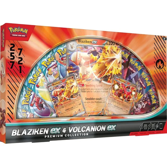 Caja Blaziken ex & Volcanion ex Premium Collection