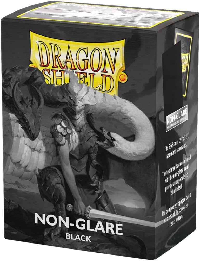 Dragon Shield Sleeves: Standard- Matte Non-Glare Black (100 ct.)