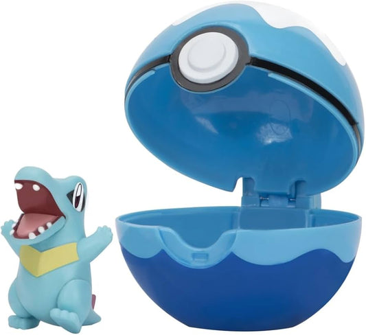 Jazware Pokeball Clip N Go Totodile