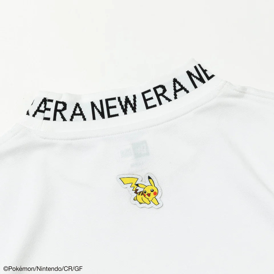 NEW ERA + POKEMON Camiseta deportiva de manga corta con cuello medio Pokémon Pikachu Blanco