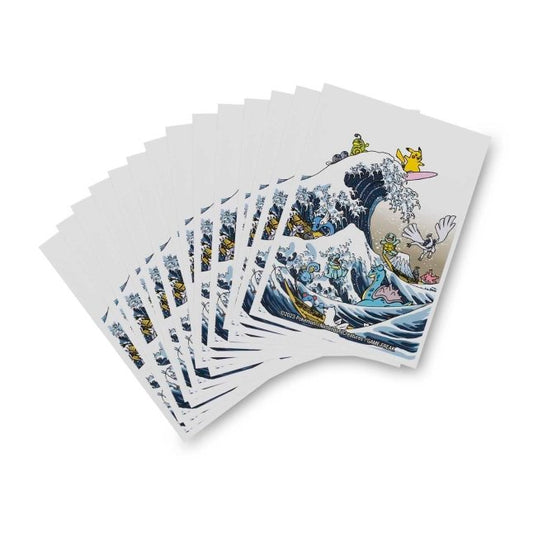 Protector de Cartas Premium: Great Wave Pikachu & Friends