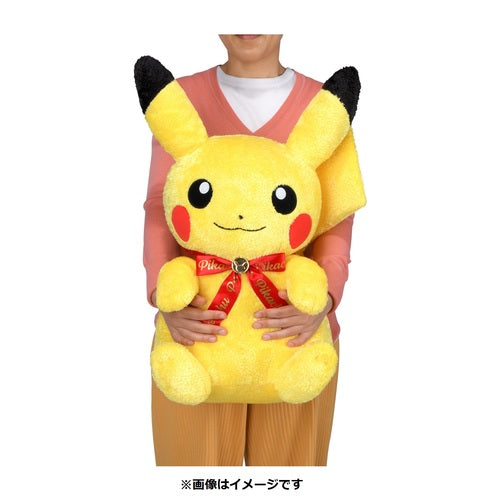 Pikachu gigante moño rojo